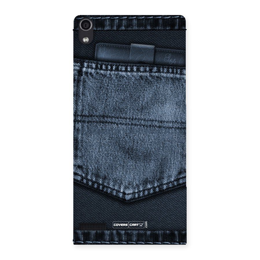 Blue Denim Back Case for Ascend P6