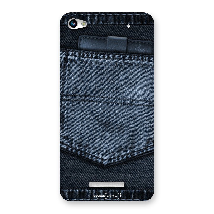 Blue Denim Back Case for Canvas Hue 2 A316