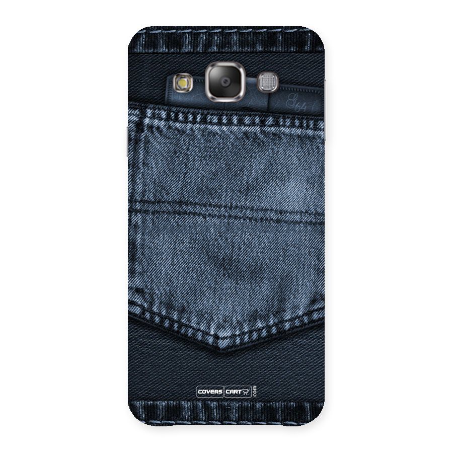 Blue Denim Back Case for Galaxy E7