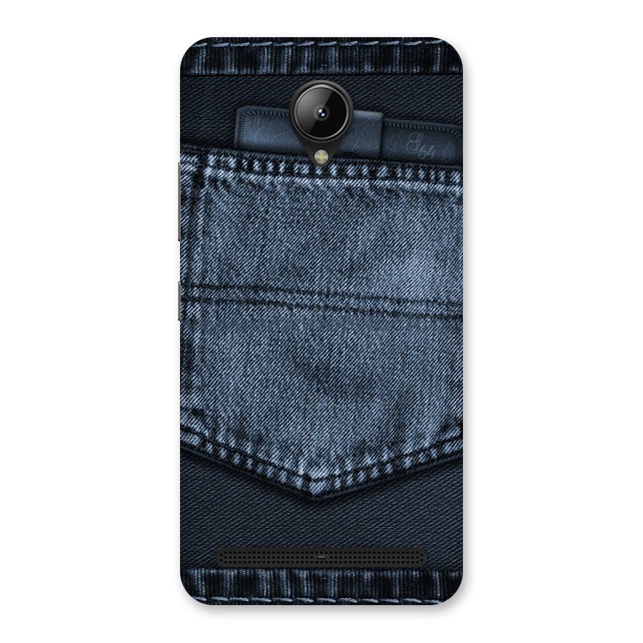Blue Denim Back Case for Lenovo C2