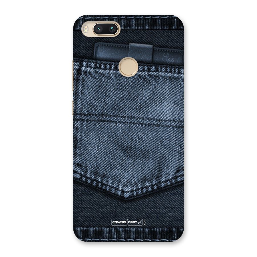 Blue Denim Back Case for Mi A1