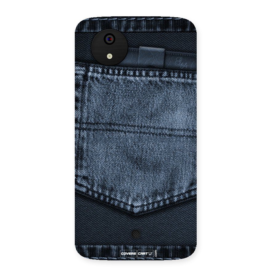 Blue Denim Back Case for Micromax Canvas A1