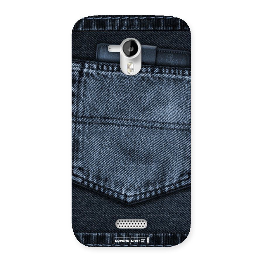 Blue Denim Back Case for Micromax Canvas HD A116