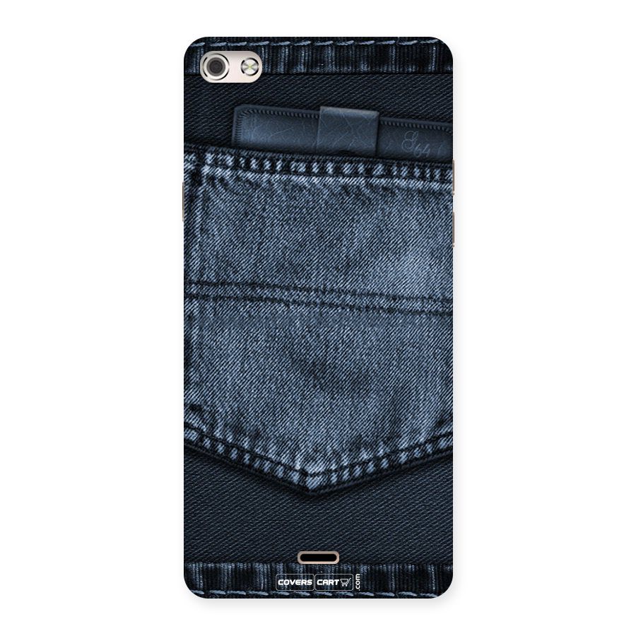 Blue Denim Back Case for Micromax Canvas Silver 5