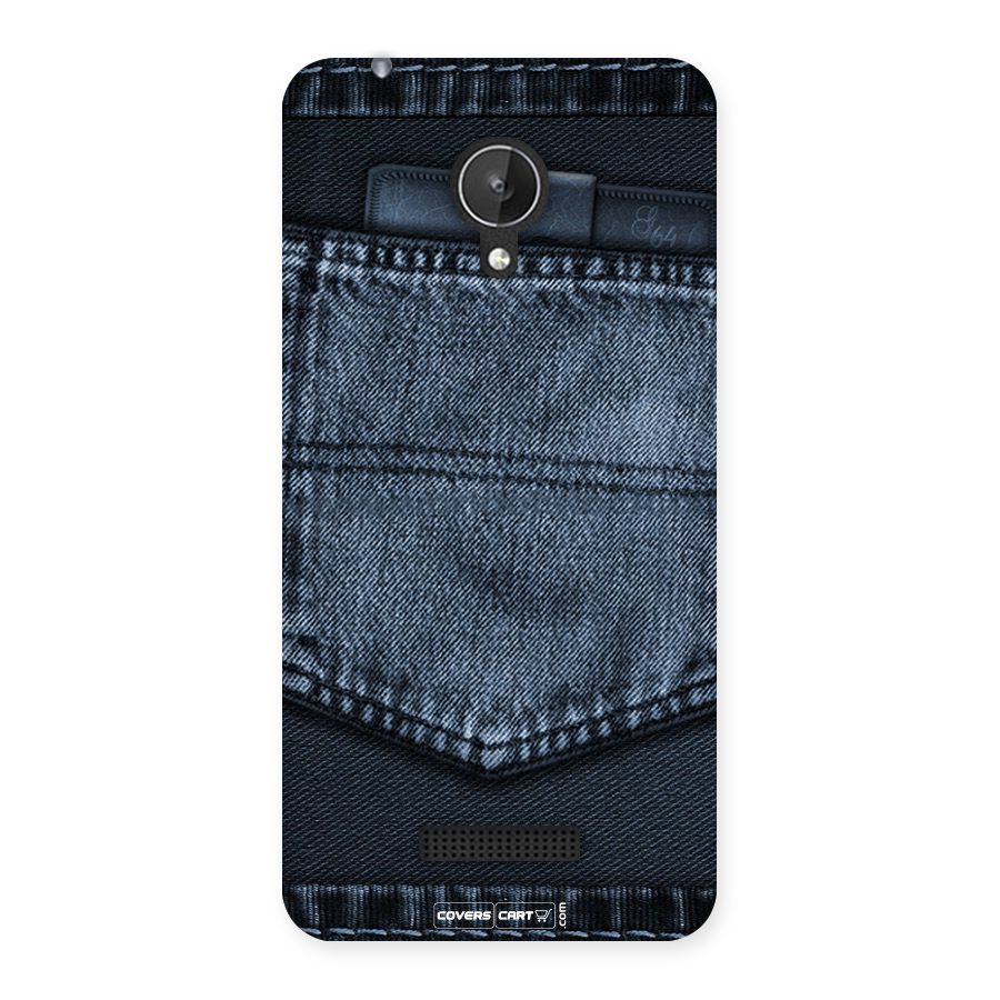 Blue Denim Back Case for Micromax Canvas Spark Q380