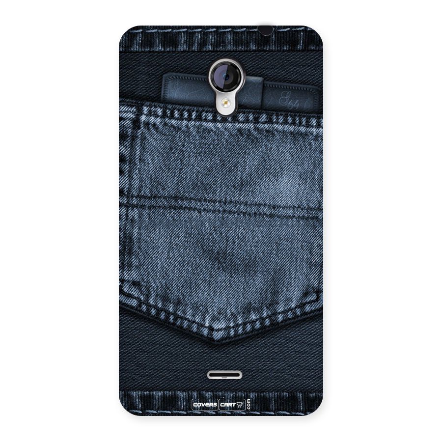 Blue Denim Back Case for Micromax Unite 2 A106