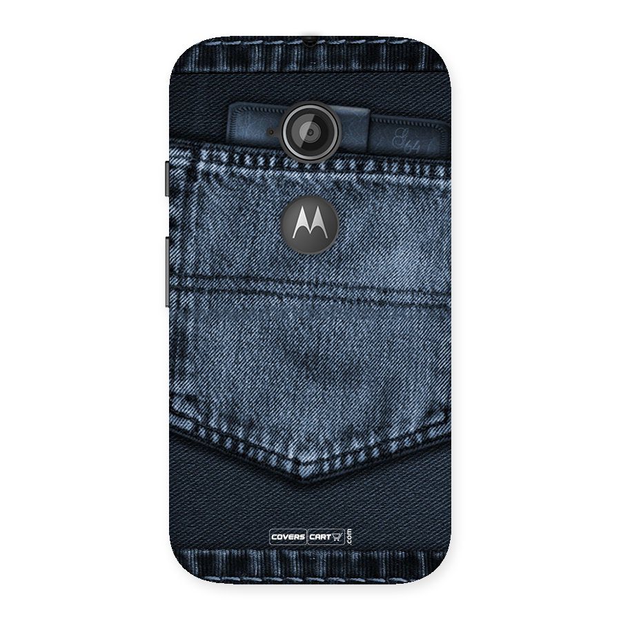 Blue Denim Back Case for Moto E 2nd Gen
