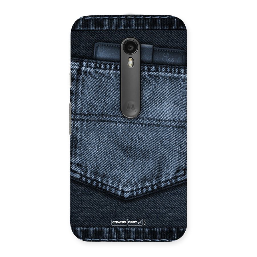 Blue Denim Back Case for Moto G Turbo