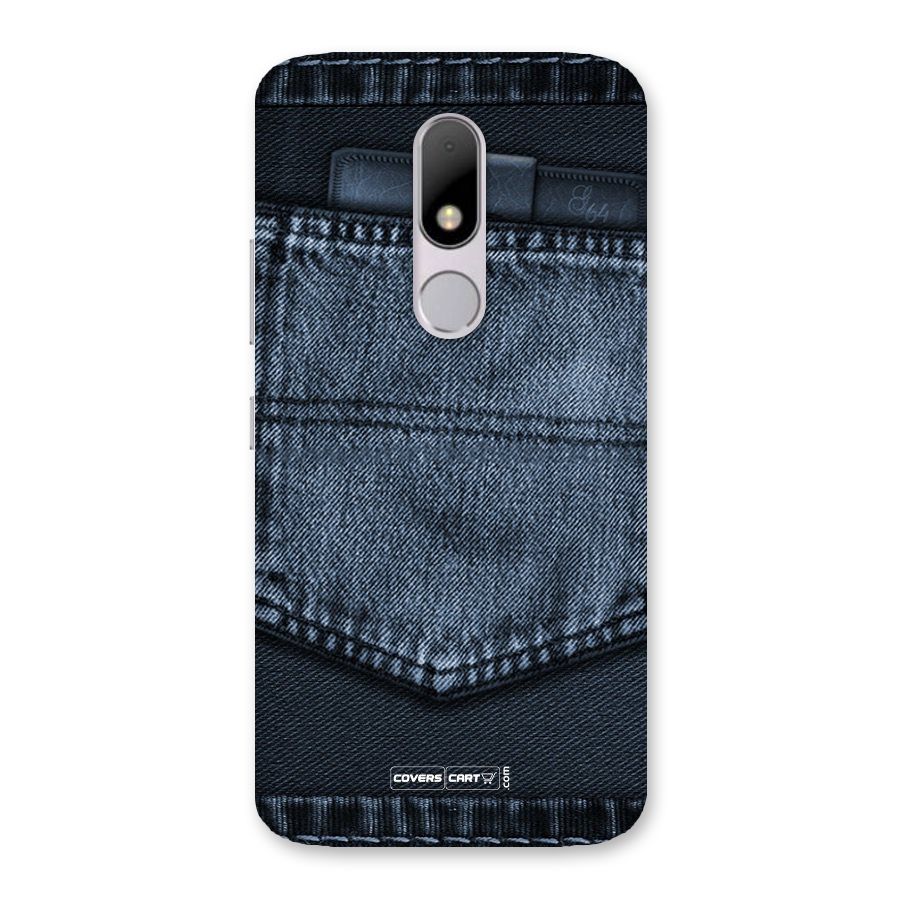Blue Denim Back Case for Moto M