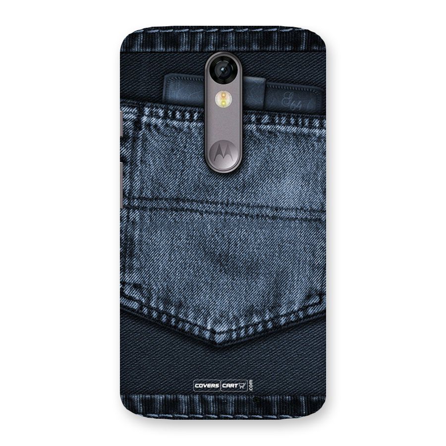 Blue Denim Back Case for Moto X Force
