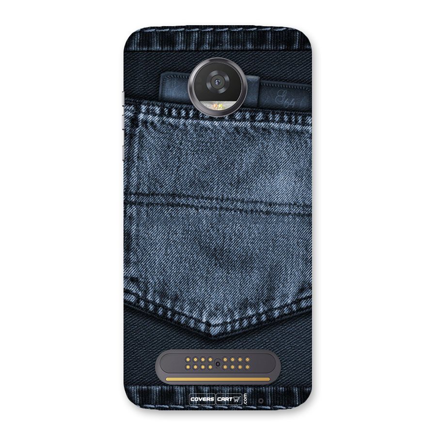 Blue Denim Back Case for Moto Z2 Play