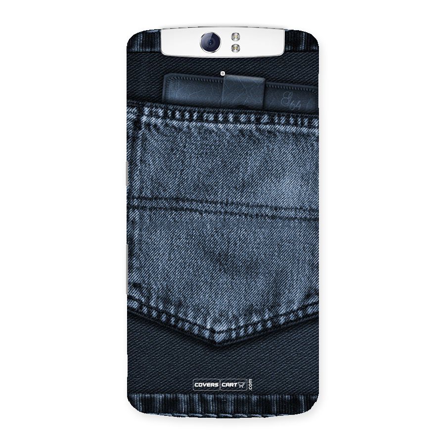 Blue Denim Back Case for Oppo N1