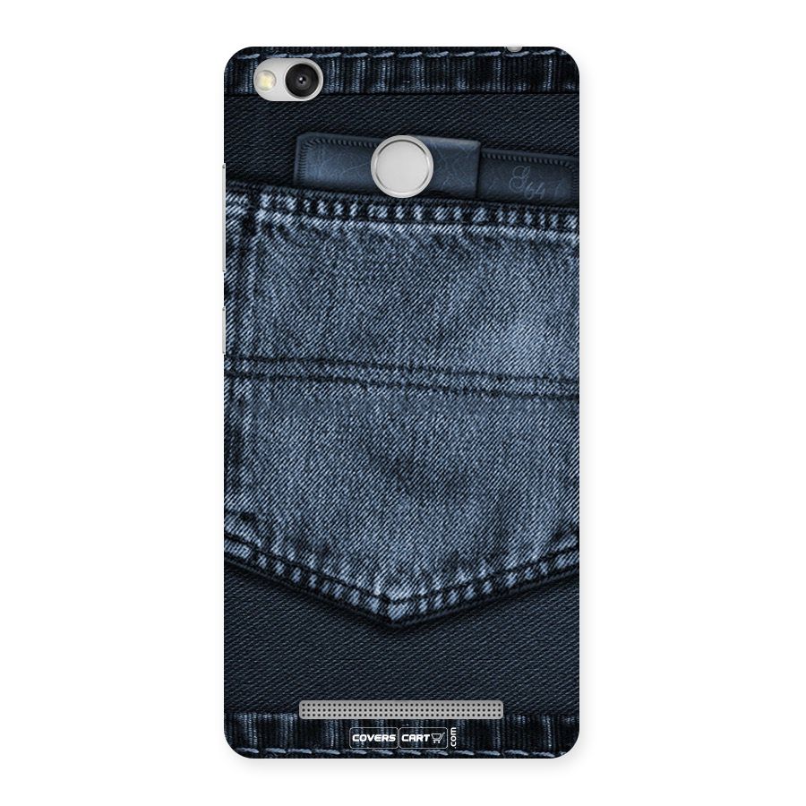 Blue Denim Back Case for Redmi 3S Prime