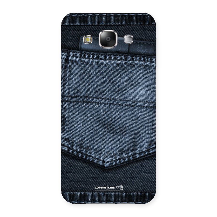 Blue Denim Back Case for Samsung Galaxy E5