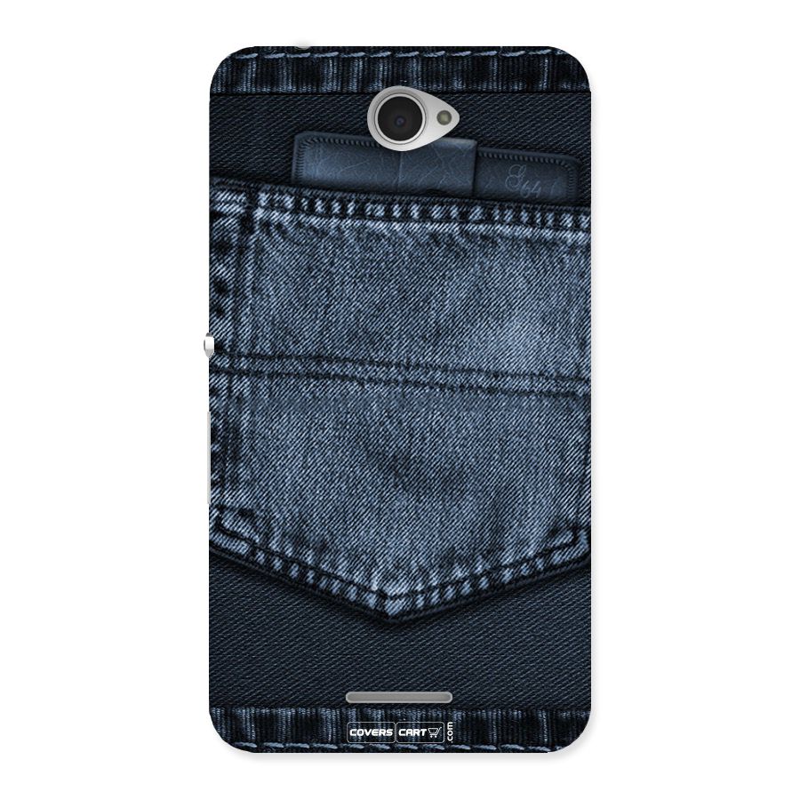 Blue Denim Back Case for Sony Xperia E4