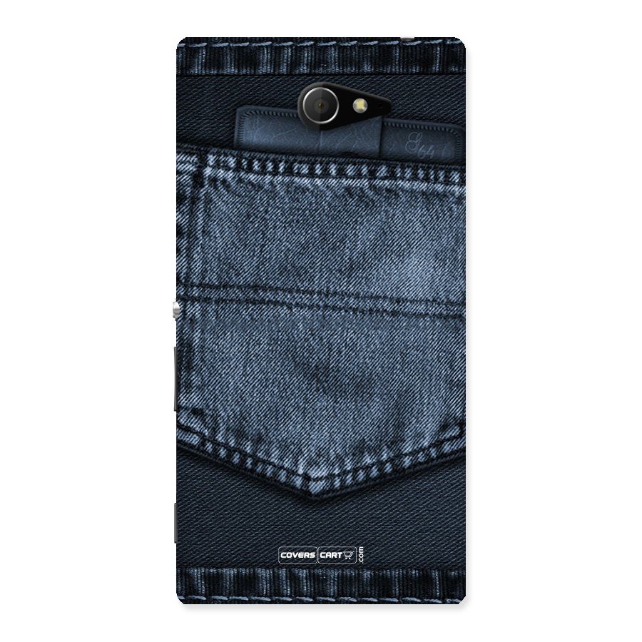 Blue Denim Back Case for Sony Xperia M2