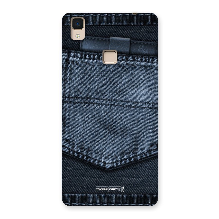 Blue Denim Back Case for V3 Max