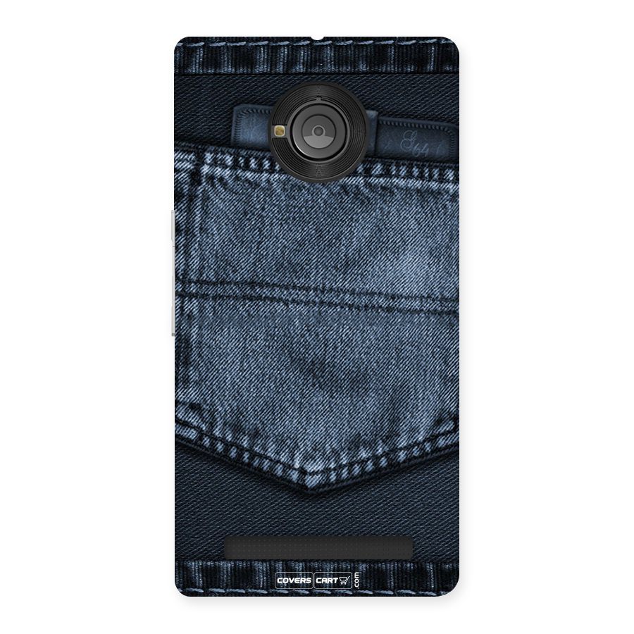 Blue Denim Back Case for Yu Yuphoria