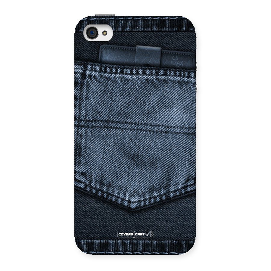 Blue Denim Back Case for iPhone 4 4s