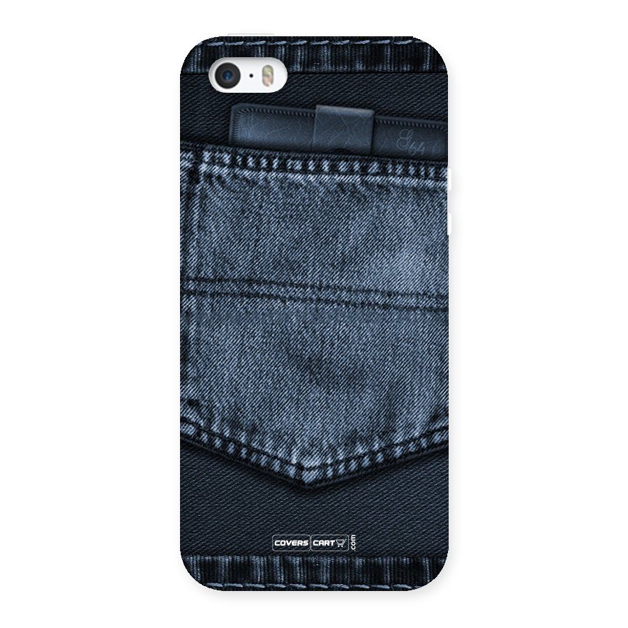 Blue Denim Back Case for iPhone SE