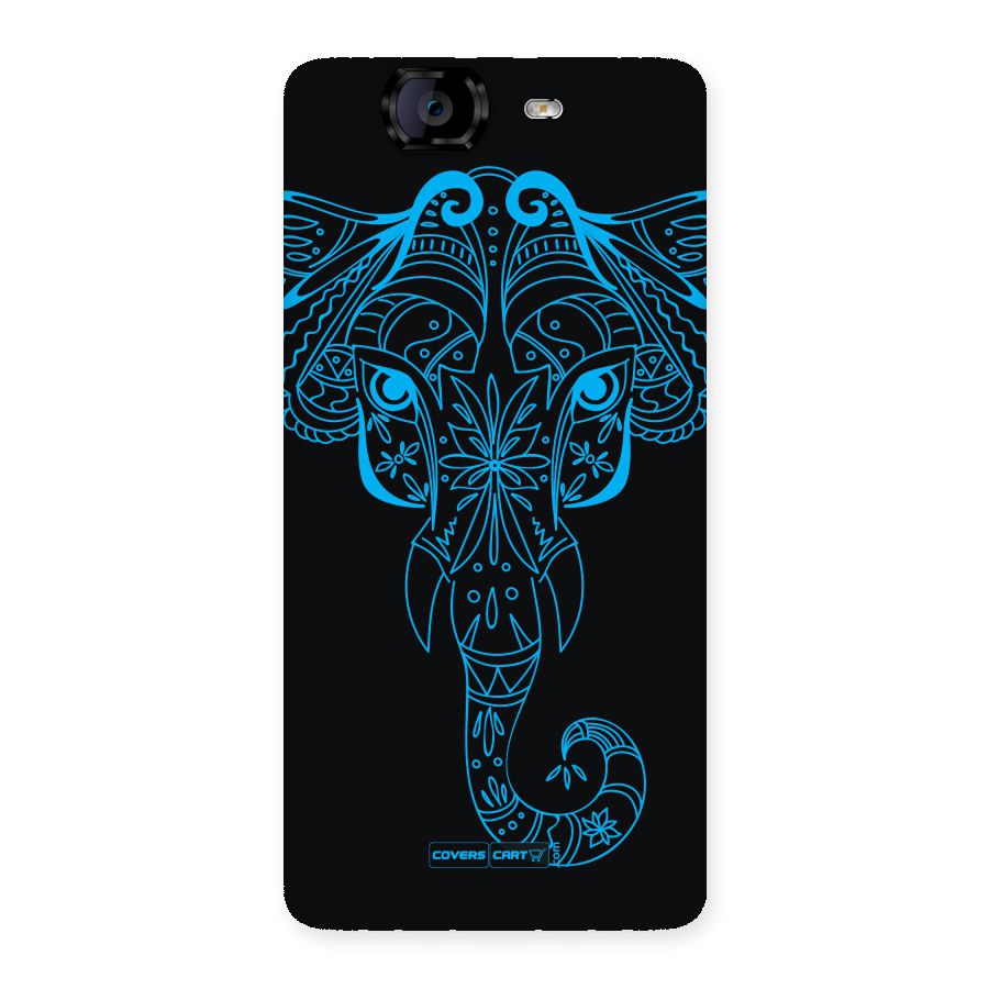 Blue Elephant Ethnic Back Case for Canvas Knight A350