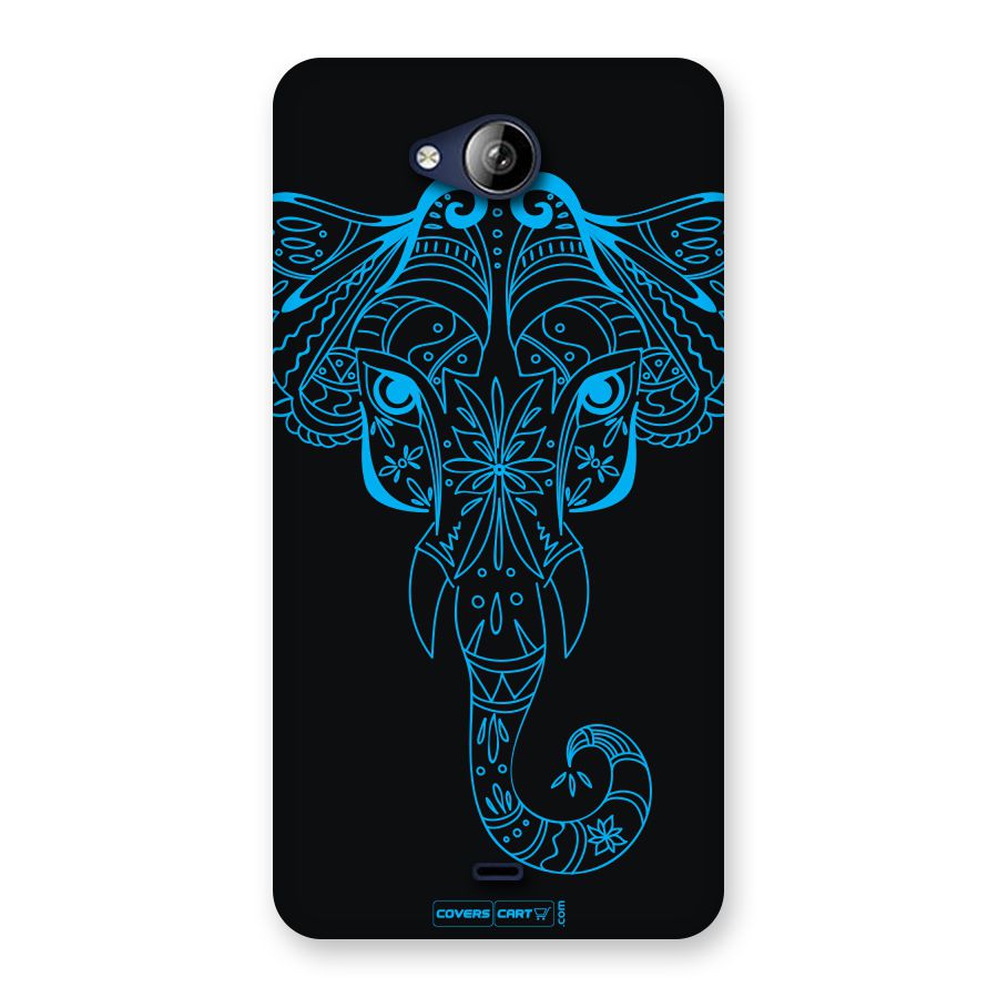 Blue Elephant Ethnic Back Case for Canvas Play Q355