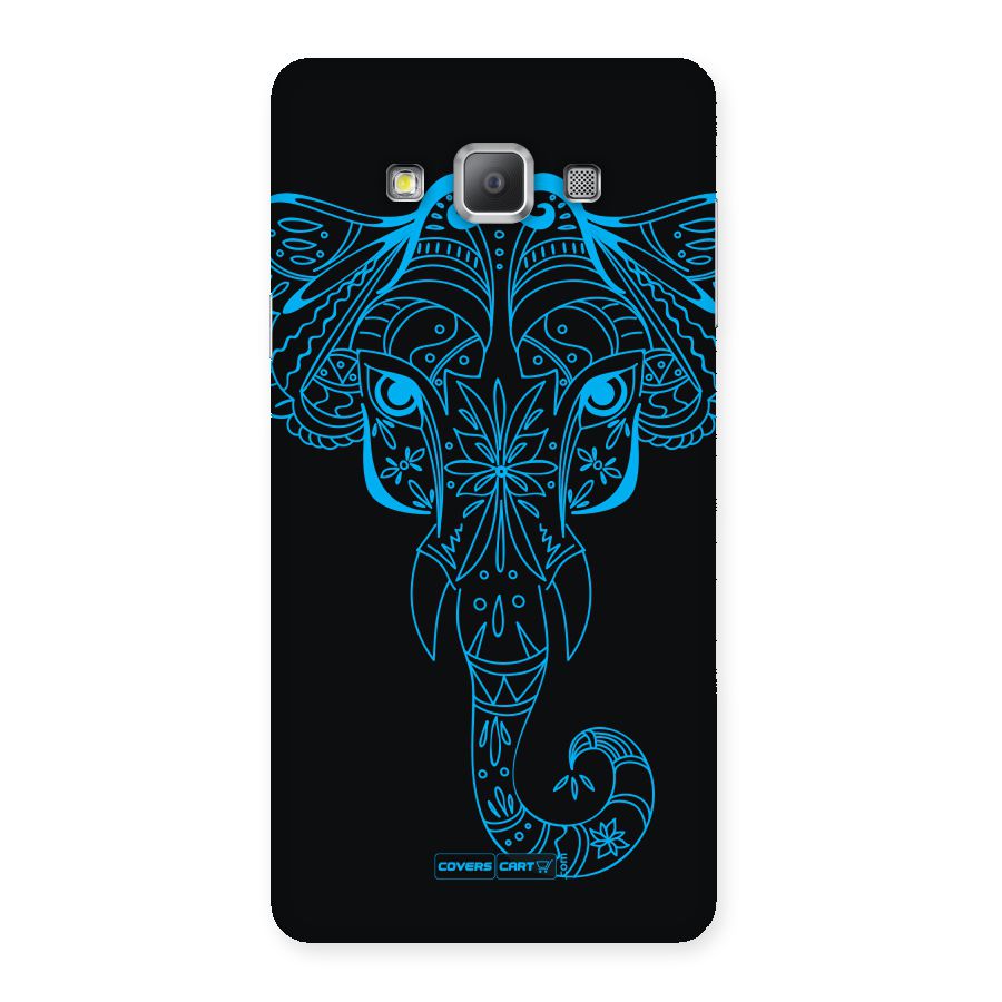 Blue Elephant Ethnic Back Case for Galaxy A7