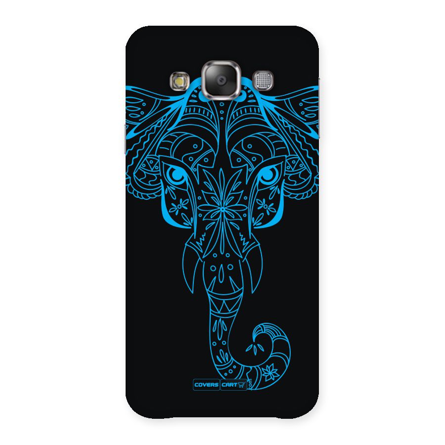 Blue Elephant Ethnic Back Case for Galaxy E7