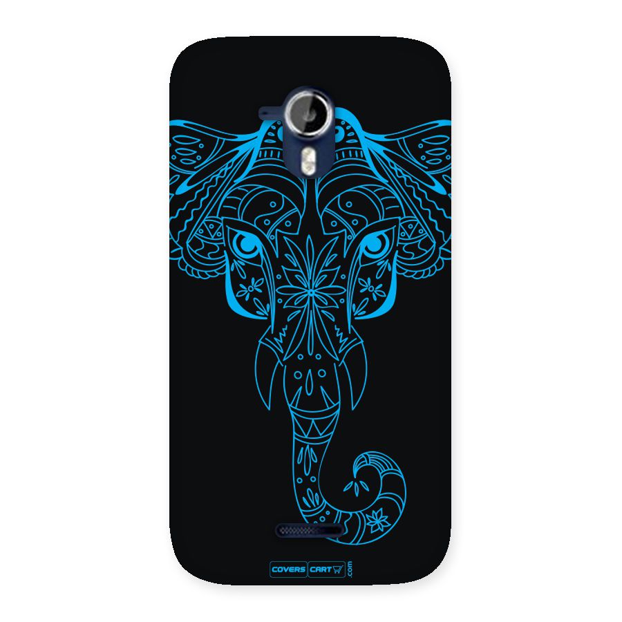 Blue Elephant Ethnic Back Case for Micromax Canvas Magnus A117