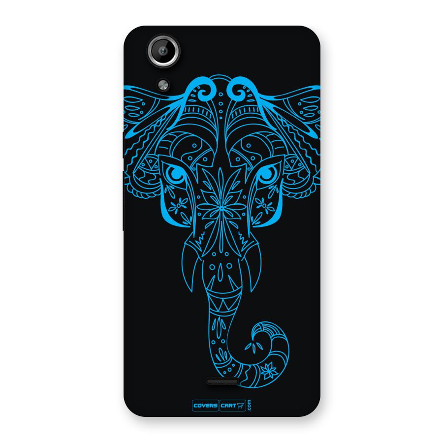 Blue Elephant Ethnic Back Case for Micromax Canvas Selfie Lens Q345