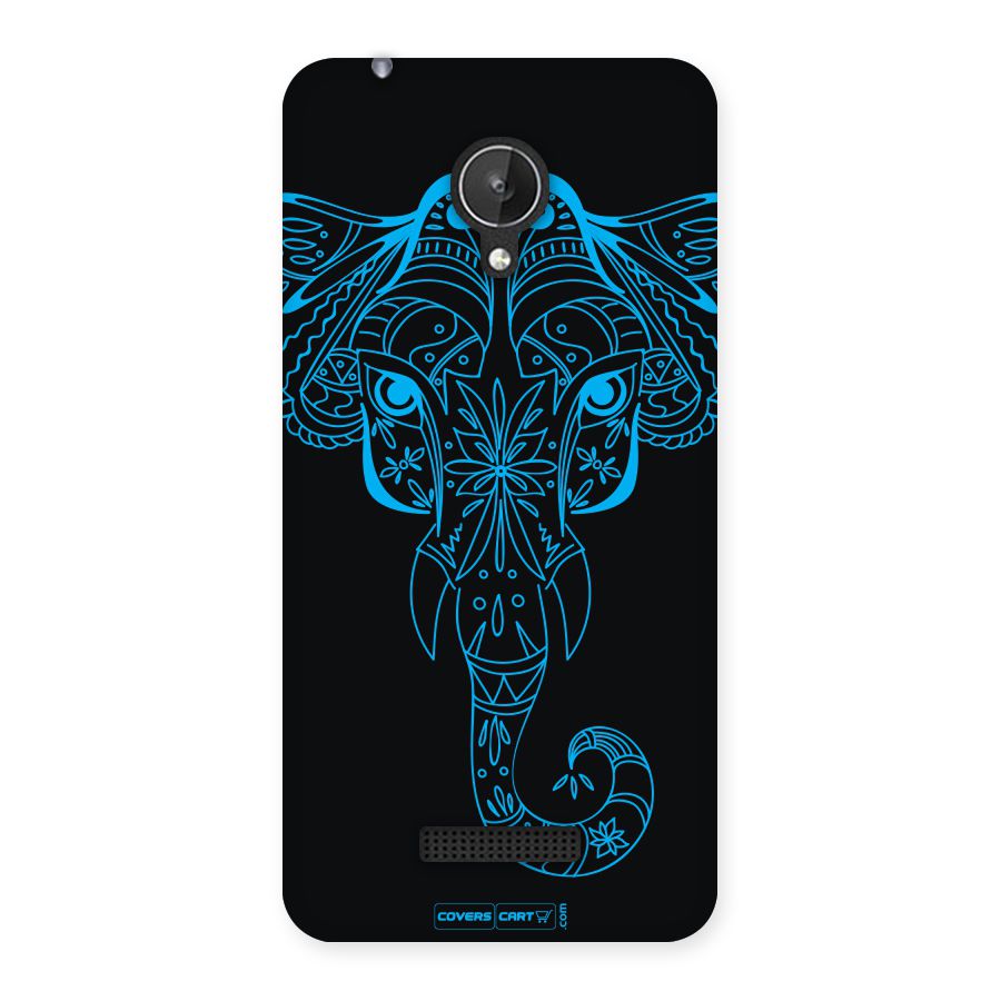 Blue Elephant Ethnic Back Case for Micromax Canvas Spark Q380