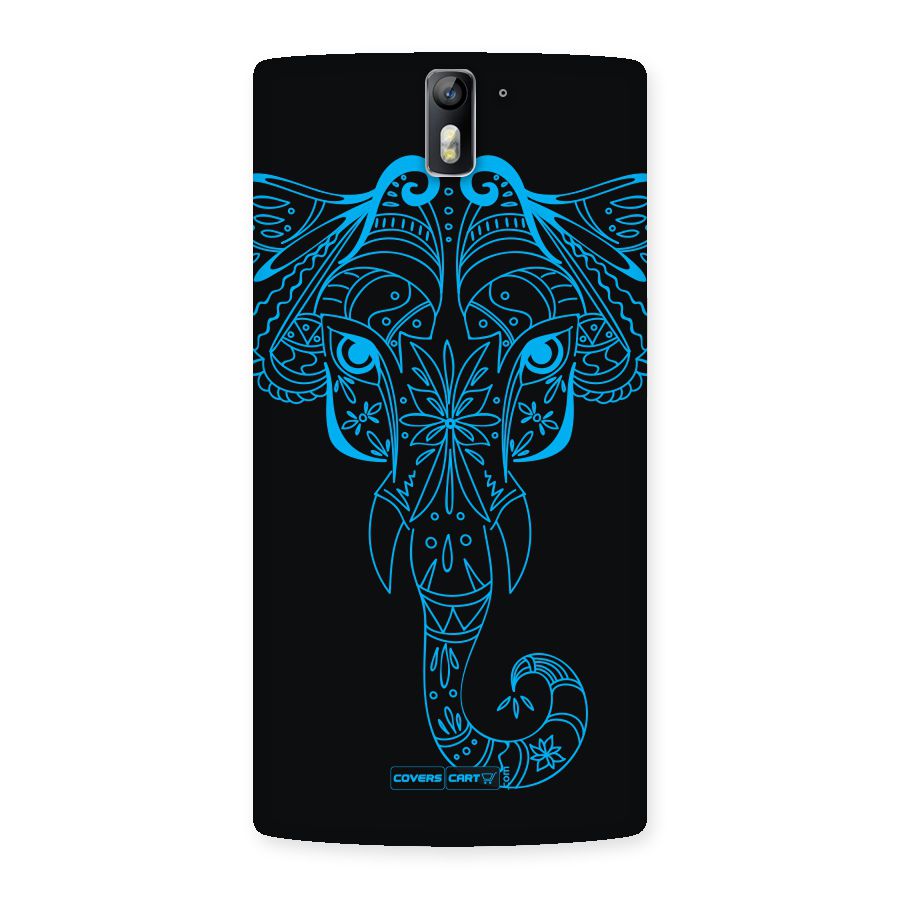 Blue Elephant Ethnic Back Case for One Plus One