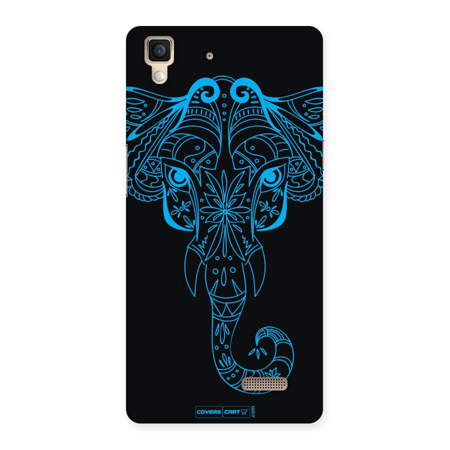 Blue Elephant Ethnic Back Case for Oppo R7