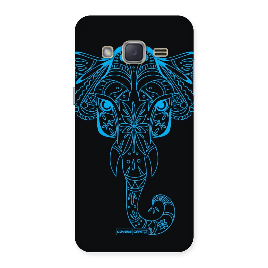 Blue Elephant Ethnic Back Case for Galaxy J2