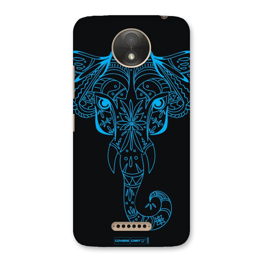 Blue Elephant Ethnic Back Case for Moto C Plus