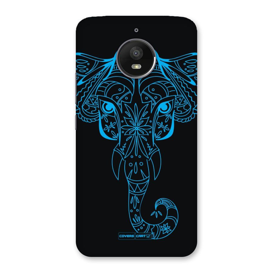 Blue Elephant Ethnic Back Case for Moto E4 Plus