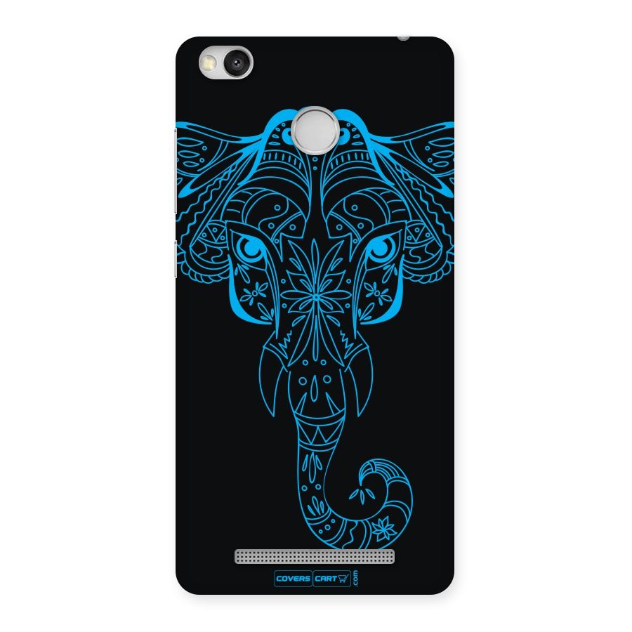 Blue Elephant Ethnic Back Case for Redmi 3S Prime