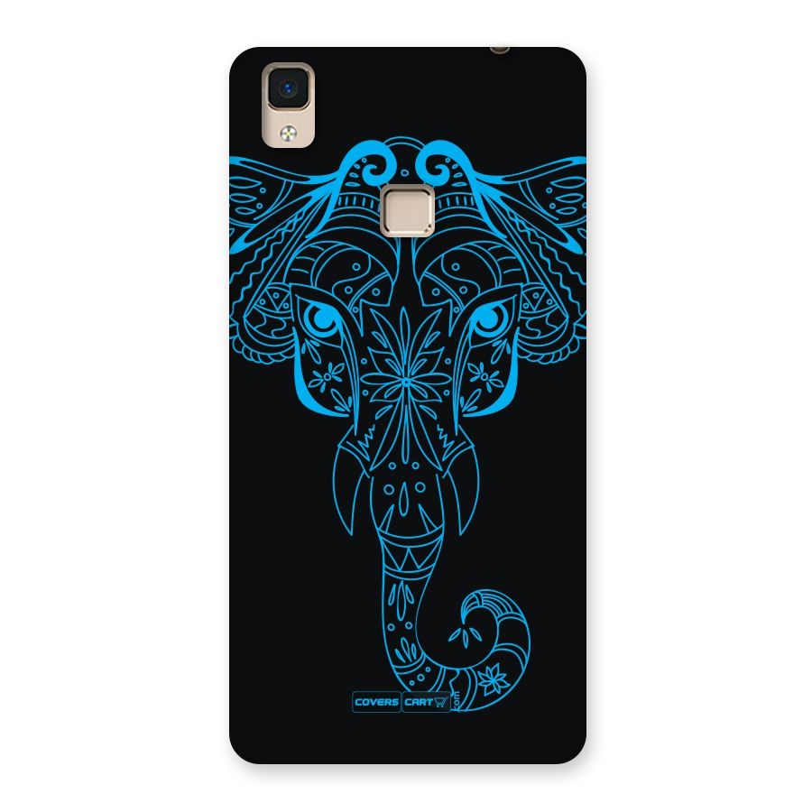 Blue Elephant Ethnic Back Case for V3 Max