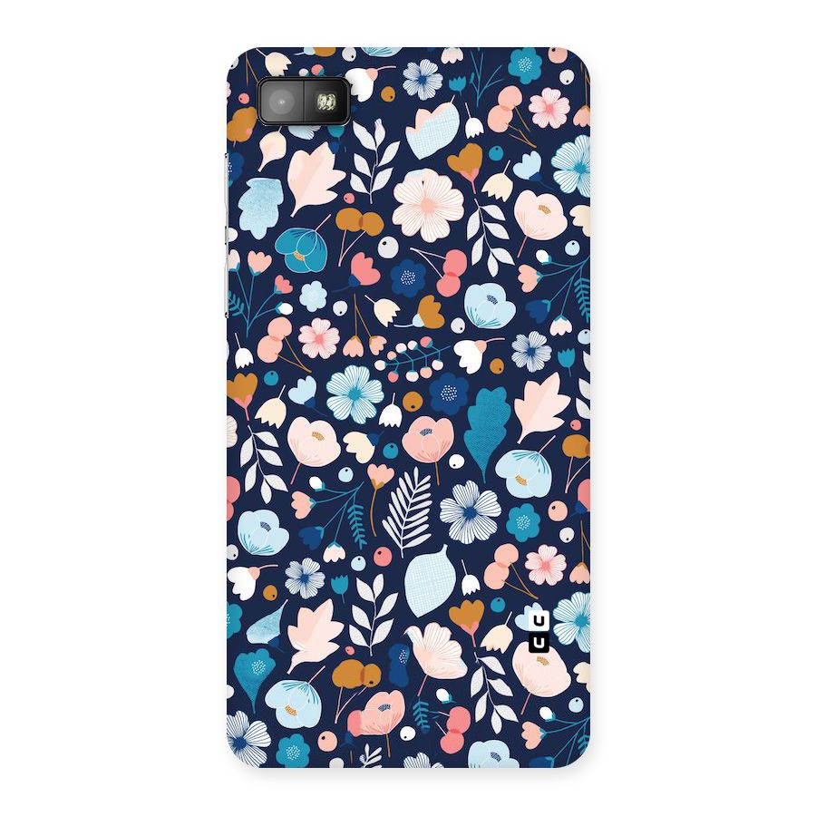 Blue Floral Back Case for Blackberry Z10