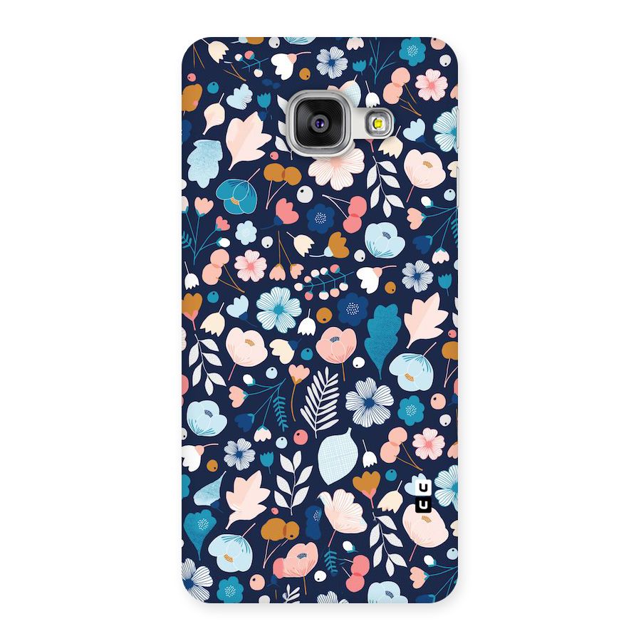 Blue Floral Back Case for Galaxy A3 2016