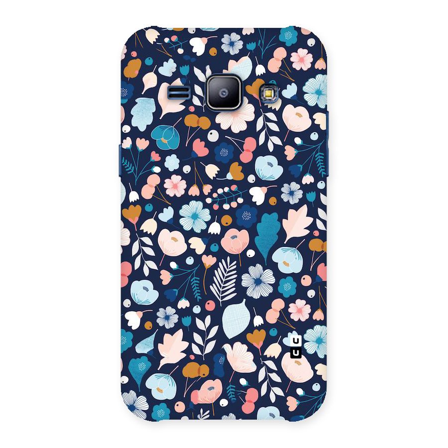 Blue Floral Back Case for Galaxy J1