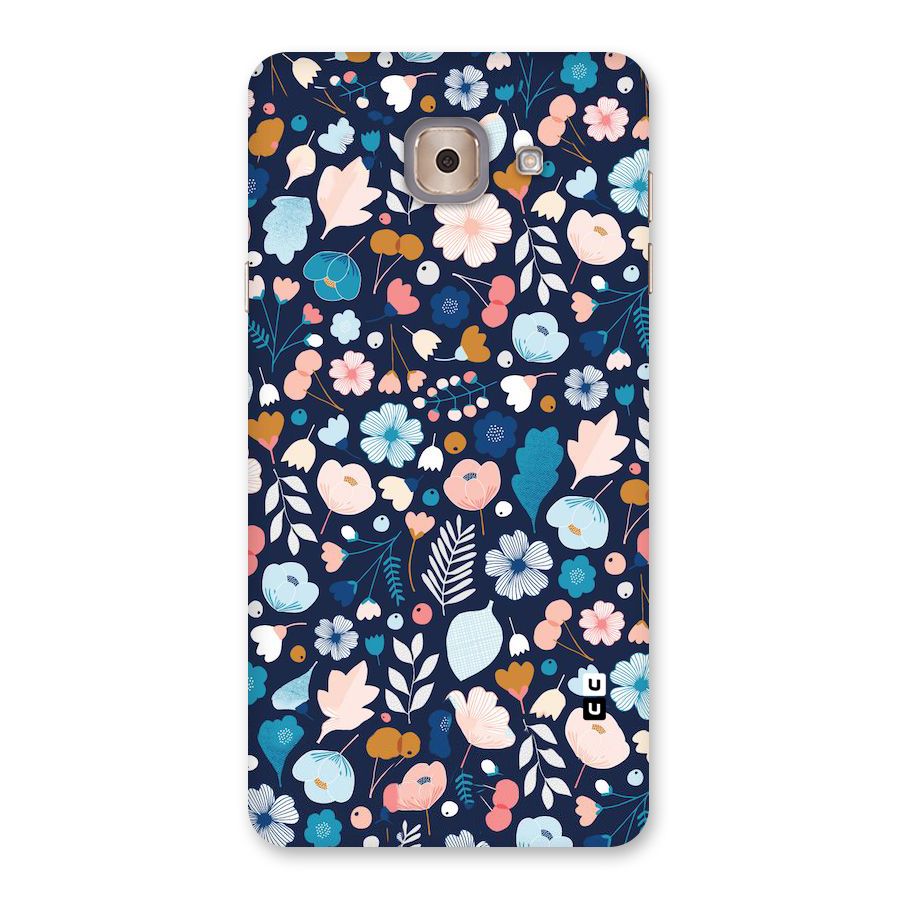 Blue Floral Back Case for Galaxy J7 Max