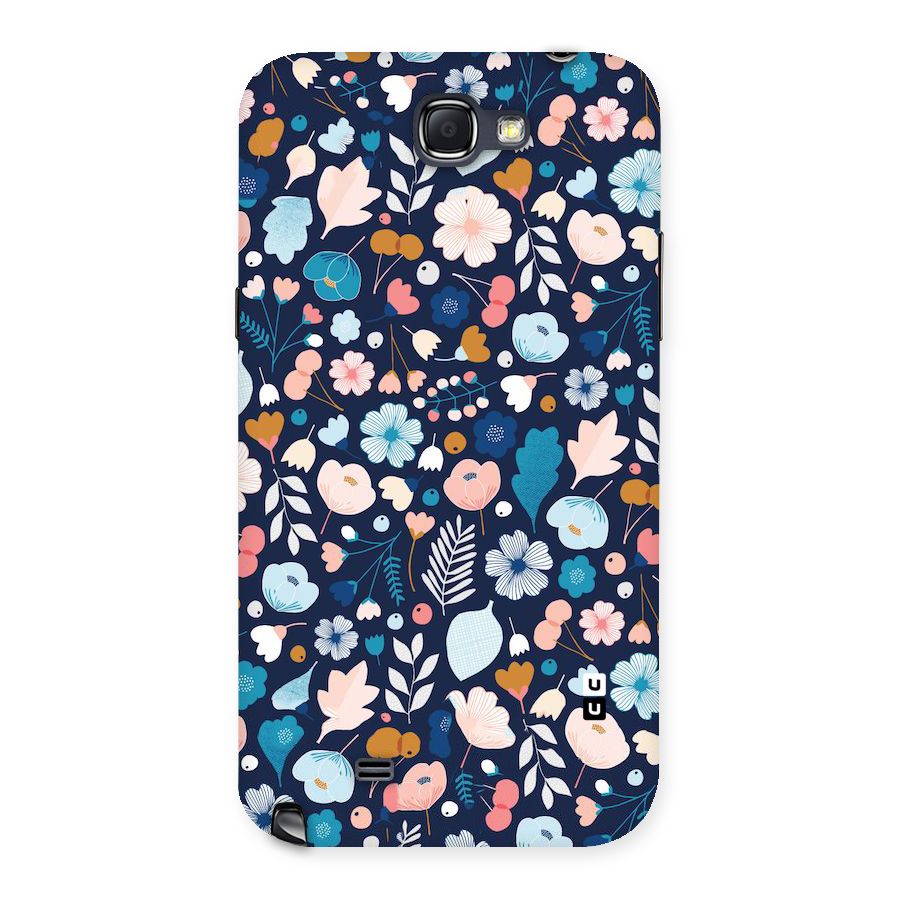 Blue Floral Back Case for Galaxy Note 2