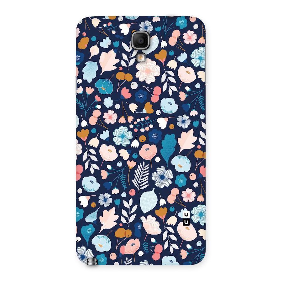 Blue Floral Back Case for Galaxy Note 3 Neo