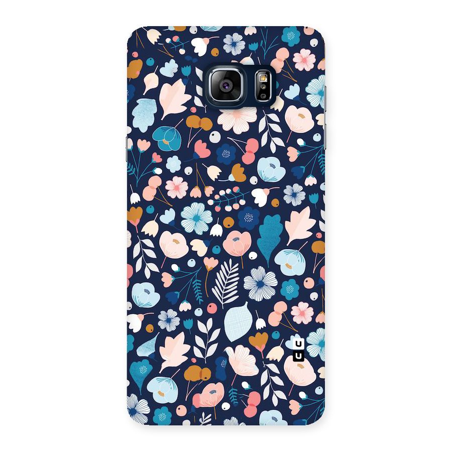 Blue Floral Back Case for Galaxy Note 5