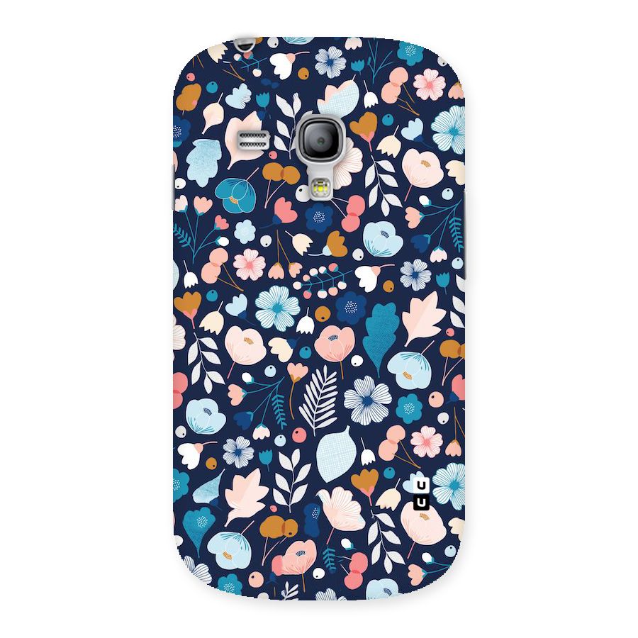 Blue Floral Back Case for Galaxy S3 Mini