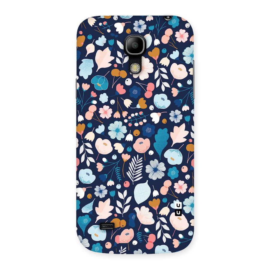 Blue Floral Back Case for Galaxy S4 Mini