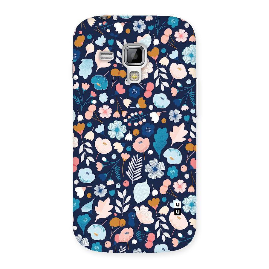 Blue Floral Back Case for Galaxy S Duos