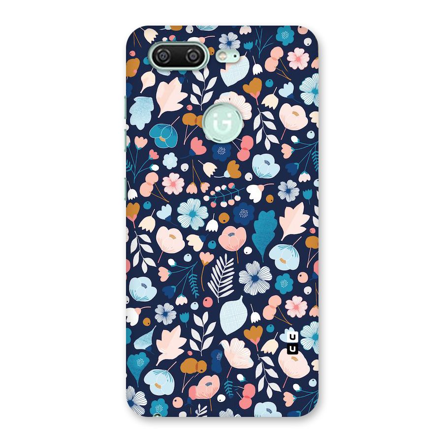 Blue Floral Back Case for Gionee S10