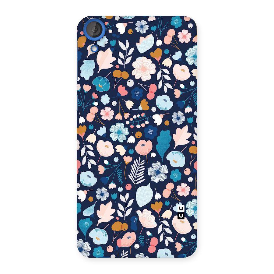 Blue Floral Back Case for HTC Desire 820